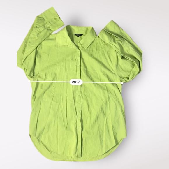Massimo Dutti Button Up Shirt Womens Size 8 Green‎ Casual Minimalist - Picture 4 of 9